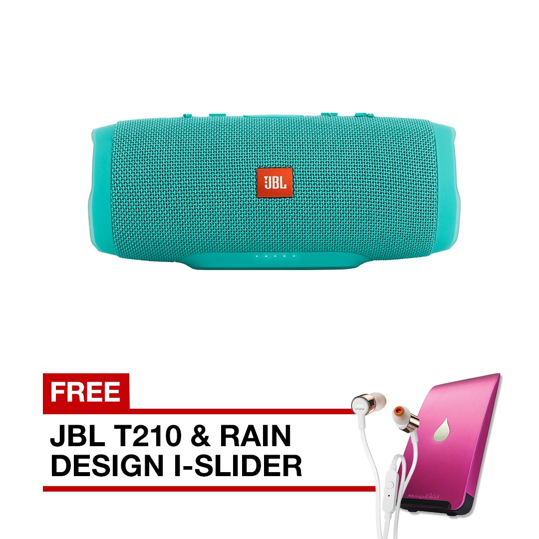 JBL CHARGE 3 + JBL T210 W/FREE RAINDESIGN I-SLIDER STAND