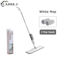 LIVABLE Water Spray Mop 360° Rotating Wet and Dry Dual Use Cleaning Mop Water Spraying Sweeper Carbon Fiber Dust Mops