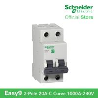 Schneider Easy9 IEC 2P 20A C DIN-Rail Type Miniature Circuit Breaker 230V 10kAIC (EZ9F51220)