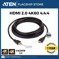 ATEN 3m HDMI Cable High Speed Superior Quality 3 Meters 4K60 Gold Plated with Ethernet 3 m  2L-7D03H