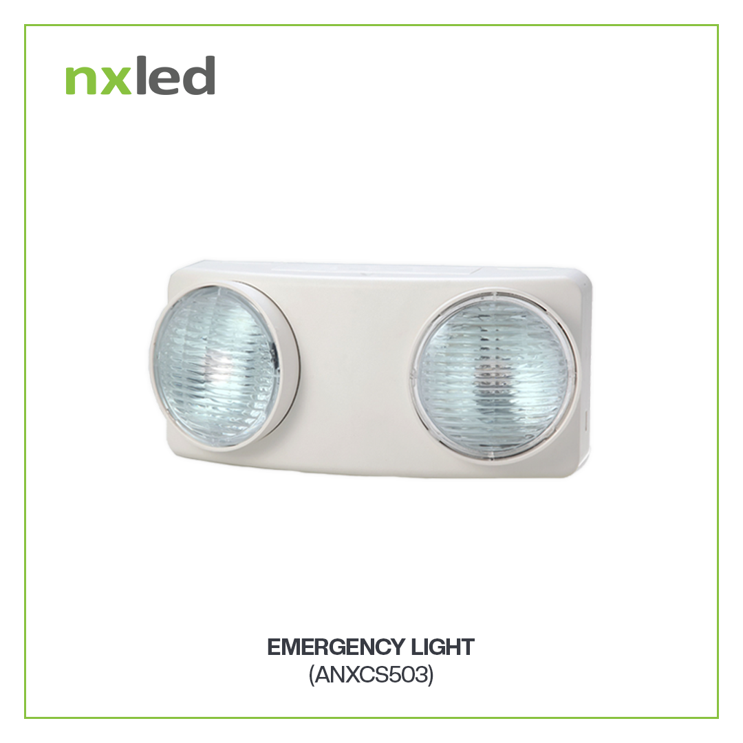 NXLED Emergency Light Weatherproof IP65 Daylight Warm White 2x12W -ANXCS503