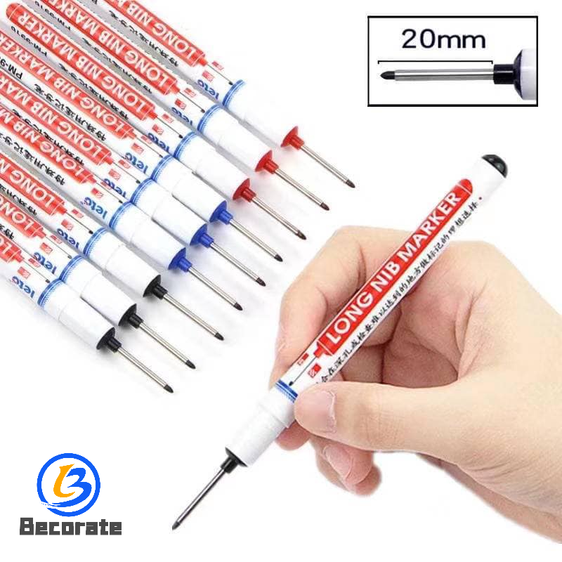 BECORATE Multifunctional Long Head Oily Marker 20mm Waterproof Permanent Marker For Wood Metal Markers