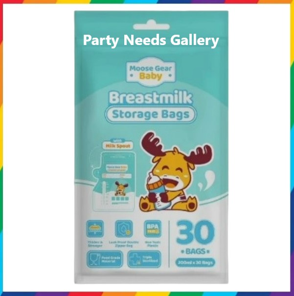 Moose Gear Baby Breastmilk Storage Bag with Spout 300mL 30 Bags