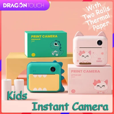 Children Instant Print Camera Front and Rear Camera 1080P HD Kids Camera Toys with Thermal Photo Paper Present For Girl Boy