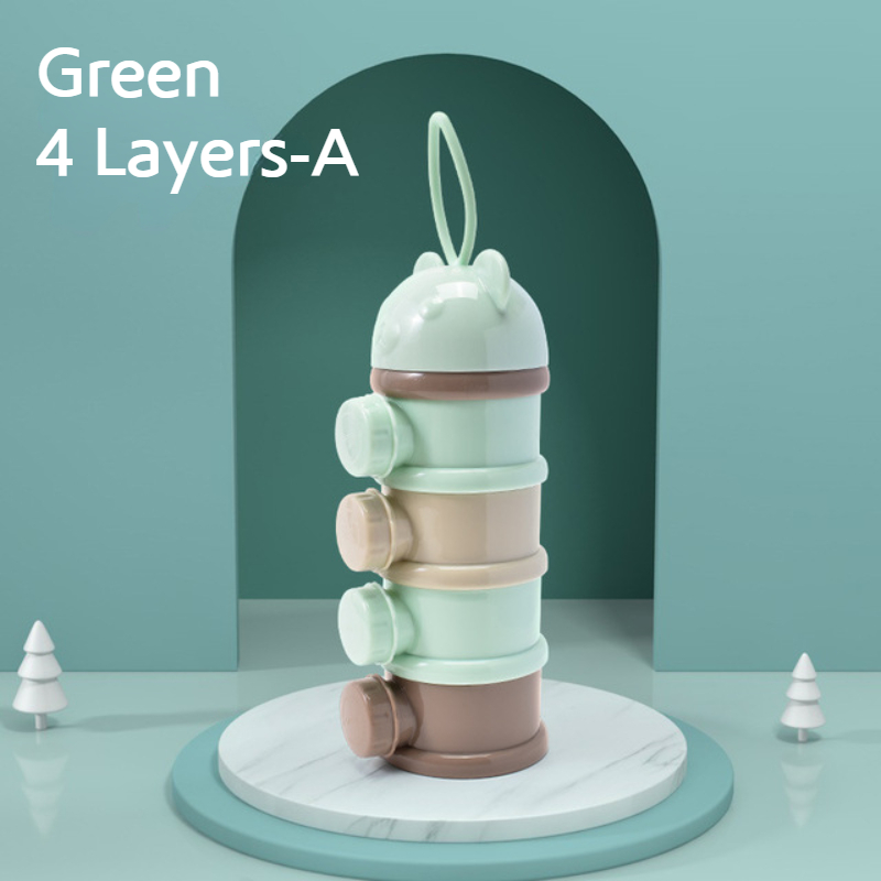 [Ready Stock] 3/4 Layers Milk Powder Dispenser Travel Container Bottle Food Dispenser Milk Powder Container Food Storage Box