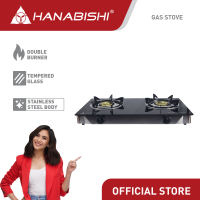Hanabishi Gas Stove GGS200 Double Burner Tempered Glass Top Panel