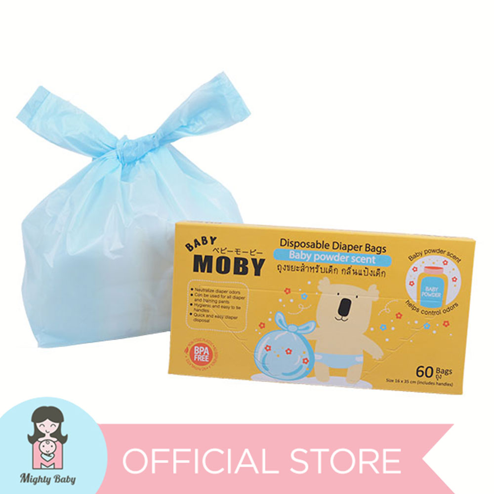 Baby Moby Disposable Diaper Bag (Baby Powder Scent)