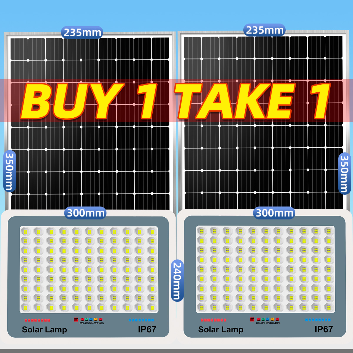 EEKOO Solar Light With Solar Panel Outdoor Waterproof Ip67 Heavy Duty 100000 Watts Solar Lights Buy1 Take1 Sensor Automatic Flood Light 10000W 20000W 50000W 80000W Lighting Promo Sale For Indorr OutsideGarageyardWalkwayDriveway 5YEARS Warranty COD