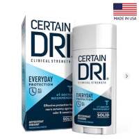Certain Dri Everyday-Strength Clinical Solid Antiperspirant 2.6 oz EXP May 2029 - 72-Hour Sweat & Odor Protection for Men & Women - Hyperhidrosis Treatment - Fresh Scent - #1 Doctor-Recommended - 2.6 oz