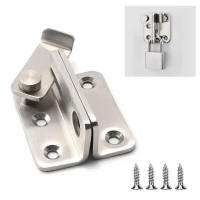 GM Stainless Steel Safety Hasp Door Lock for Bathroom Bedroom Door Catch Latch  Classic Gate Latch