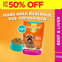 Goodest Dog Wet 130g Pack of 24 (Beef and Liver Grilled Chicken and LiverBraised Beef w/ Veggies)