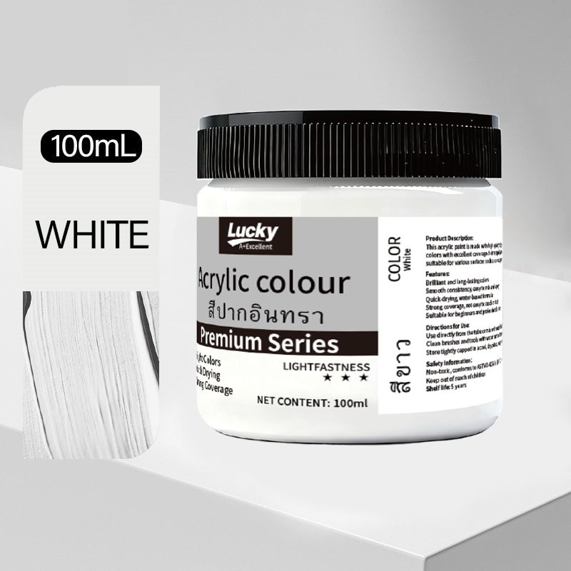 100ML Acrylic Paint Set for Painting Textile Nail Fabric Glass Professional Art Pigment 26 colors