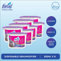 Farcent Disposable Dehumidifier - Lavender Set of 8 (500ml each)