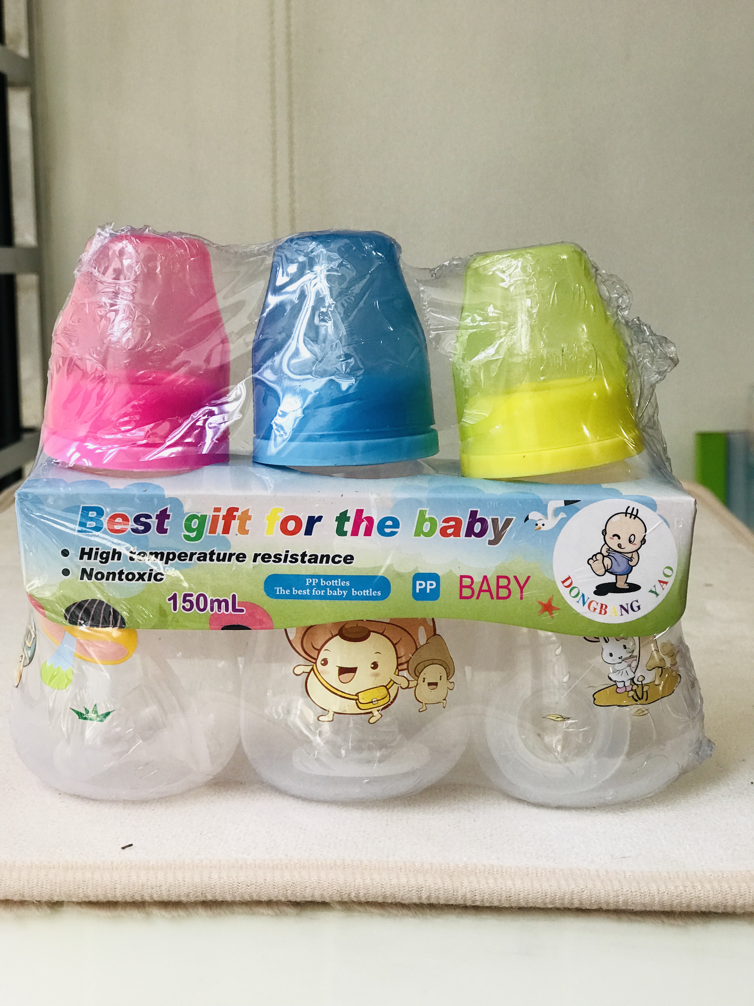 Feeding Bottle for Baby 3pcs Set Milk Bottle With Standard Nipple Bottle BPA-Free