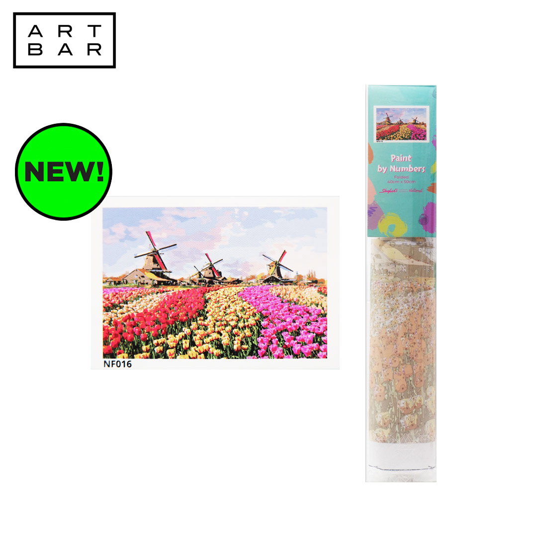 Skylar Paint By Numbers Nf016 Folded 40X50cm Tulip Field - Art Bar