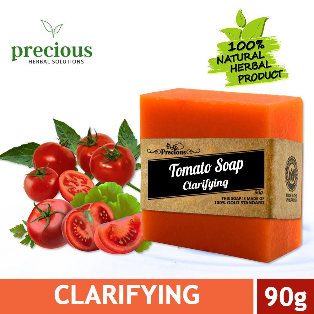 Precious Herbal Natural Tomato Soap (90g) Brightens Skin, Fades Scars, Anti-Aging, Evens out skin tone, Moisturize Skin all natural soaps moisturizer beauty bath body skin care skincare beauty organic face cleanser