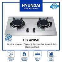 Hyundai Double Infrared/ Ceramic Burner Gas Stove Built in Stainless Steel HG-A205K