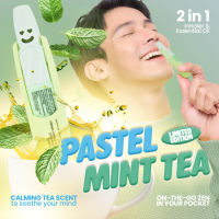 PASTEL 2-in-1 Mint Tea Scent Pocket Inhaler x1 (1.5ml) [Menthol Relieve Dizziness Headache]