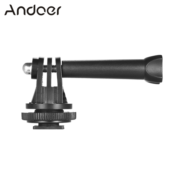 Andoer Tripod Screw to Action Camera Flash Hot Shoe Mount Adapter for GoPro Session, Hero 6 5 4 3+ 3 Action Cameras for Andoer Action Camera L-ED Ring Light for DSLR Camera