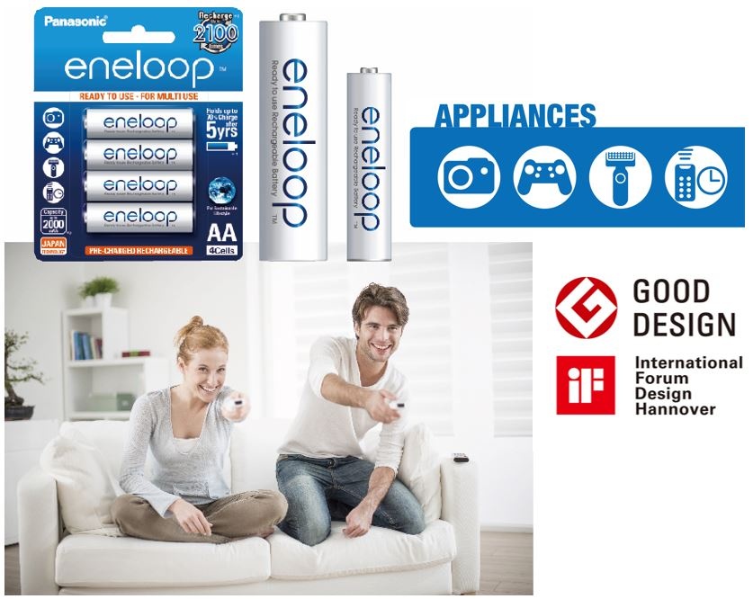 Eneloop AA Rechargeable Batteries x4 (White) – JG Superstore