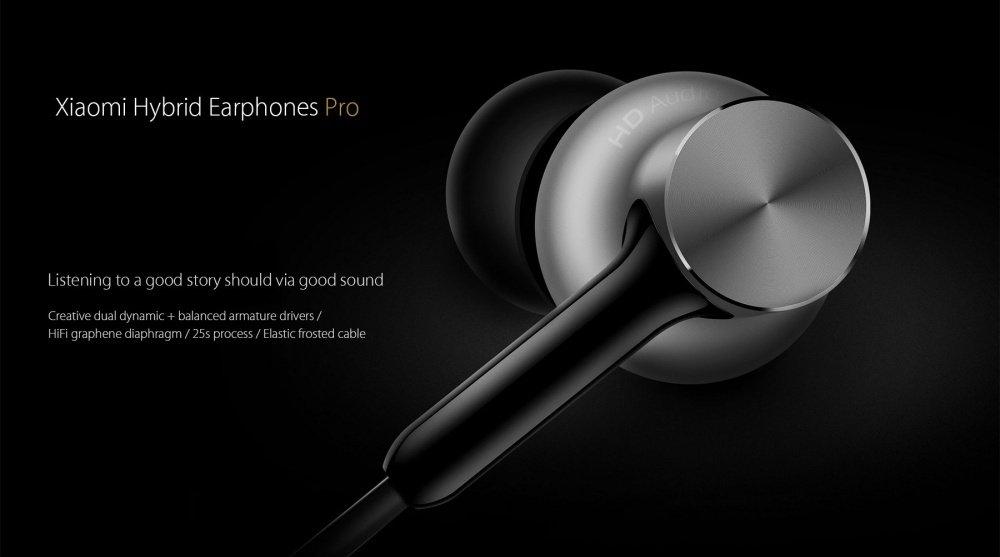 Original Xiaomi In-ear Hybird Earphones Pro Dynamic Balanced Armature Driver Volume Control