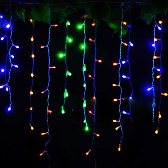 Cyber 3.5m Droop EU Plug Curtain Icicle String Lights 220V New Year Christmas LED Lights Garden ...