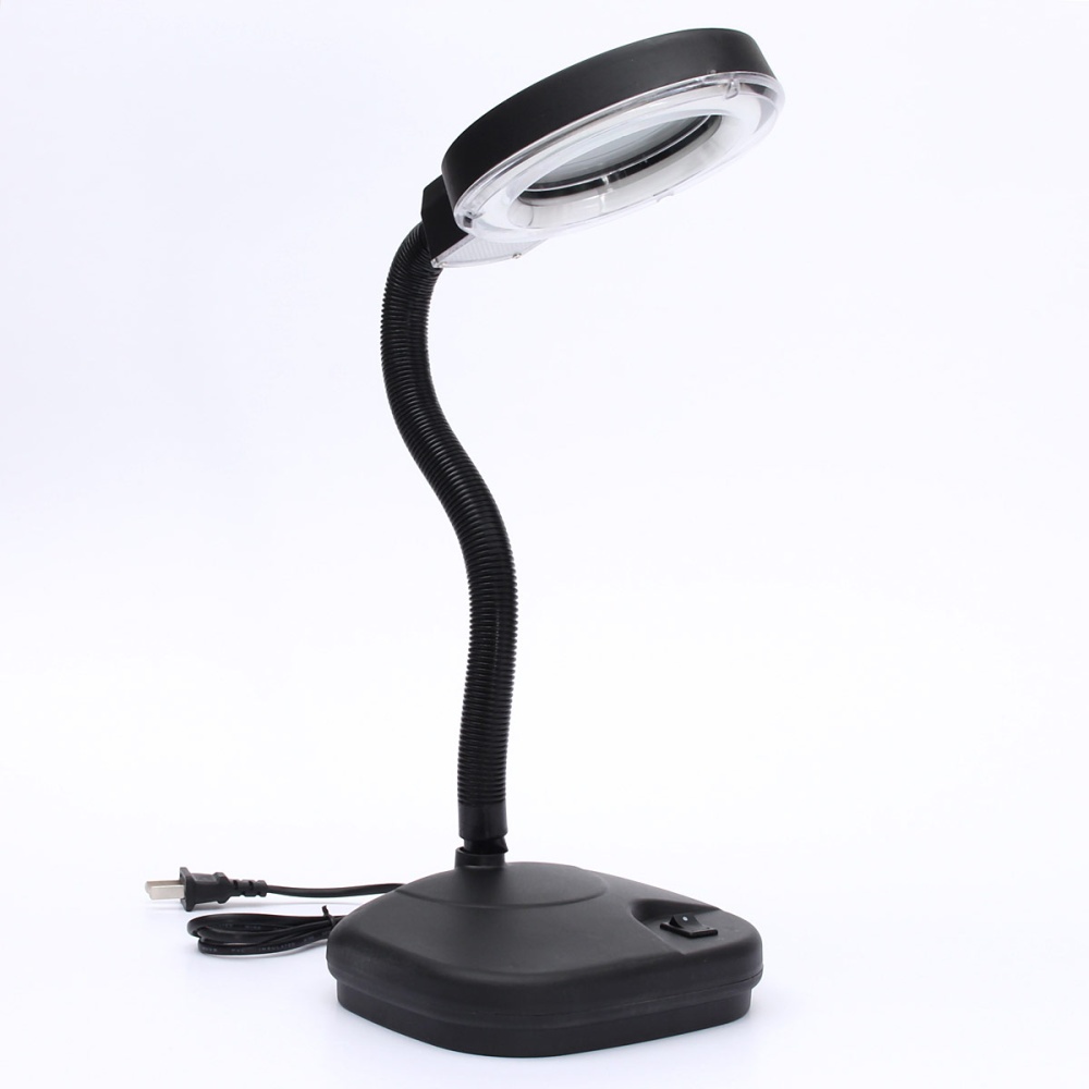 Flexible Reading Table Desk Study Light Lamp With Magnifying Glass