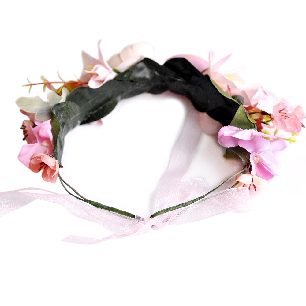 adjustable boho floral flower crown headband pink intl adjustable boho floral flower crown headband pink intl