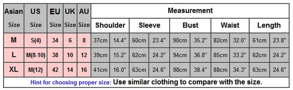 european jacket sizes