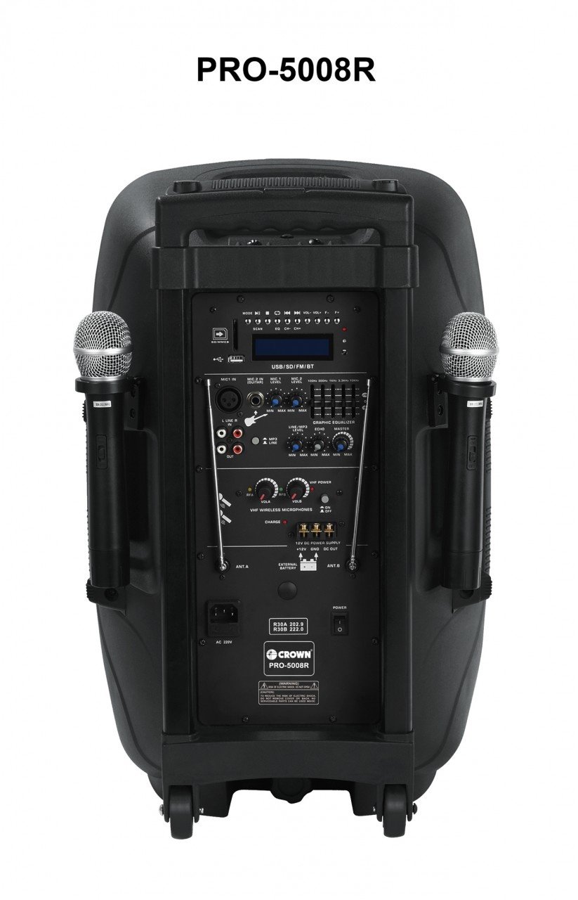 Crown PRO-5008R 15" 2 Way 400W Powered Portable Sound System | Lazada PH