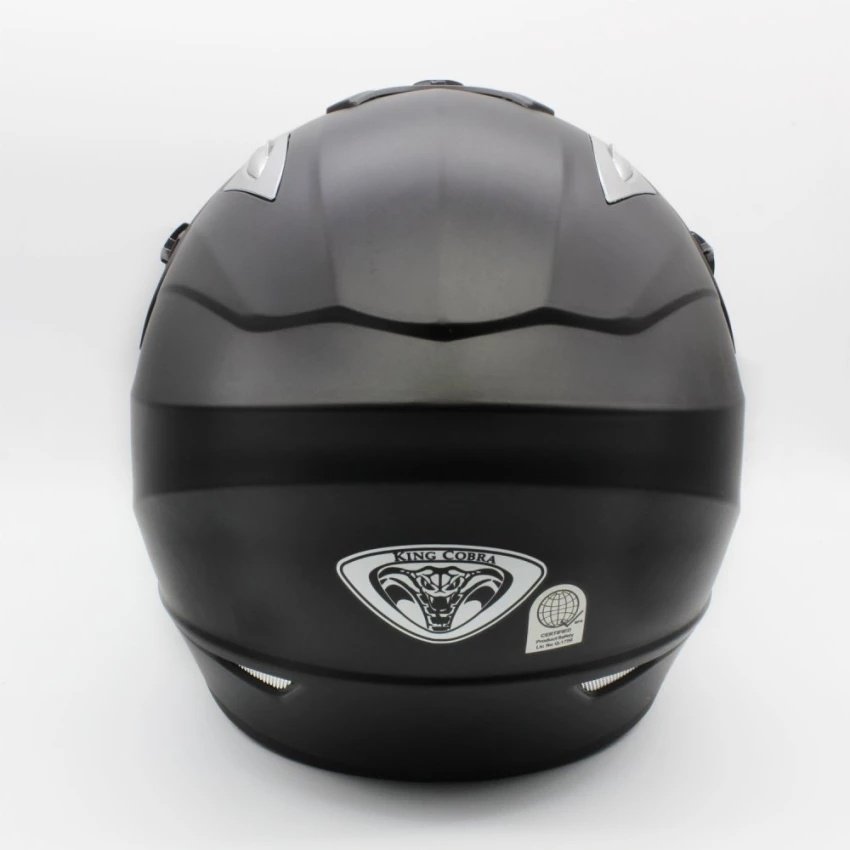 KING COBRA Motocross Motorcycle Helmet by Everstrong (Matte Black) With ...