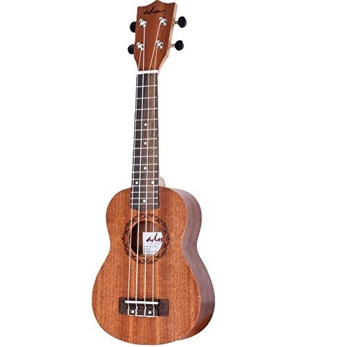 adm 21" ukulele soprano mahogany deluxe, satin finish - intl