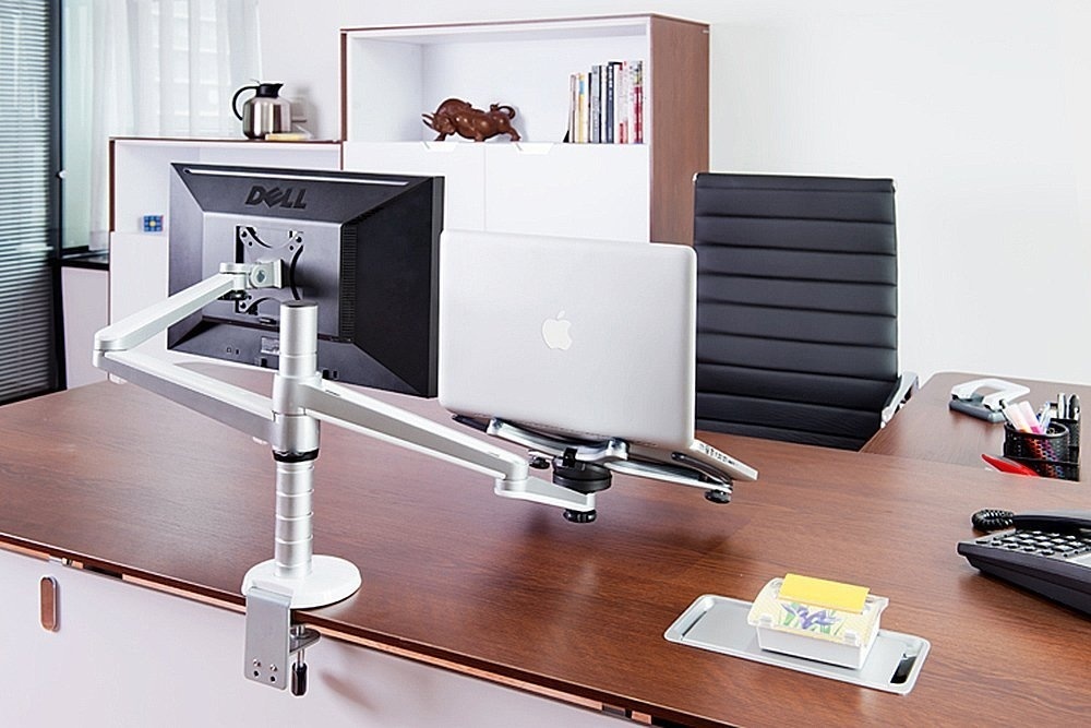 Dream Fashion High Quality Adjule Aluminium Universal Laptop Details Of Qf Fashion High Quality Adjule Aluminium Universal Laptop Notebook Computer Monitor Stand Desk Mount Bracket Clamp Tilt Swivel Dual