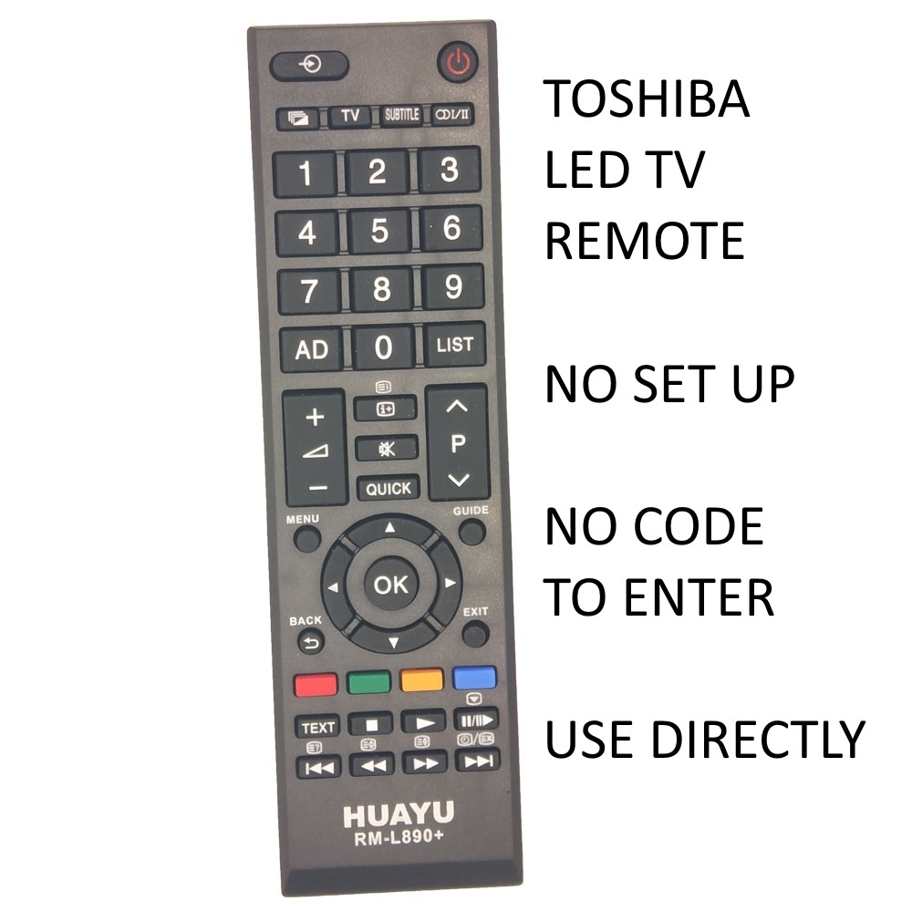 Huayu RML890+ Toshiba LCD/LED TV Remote Control with Multi Media