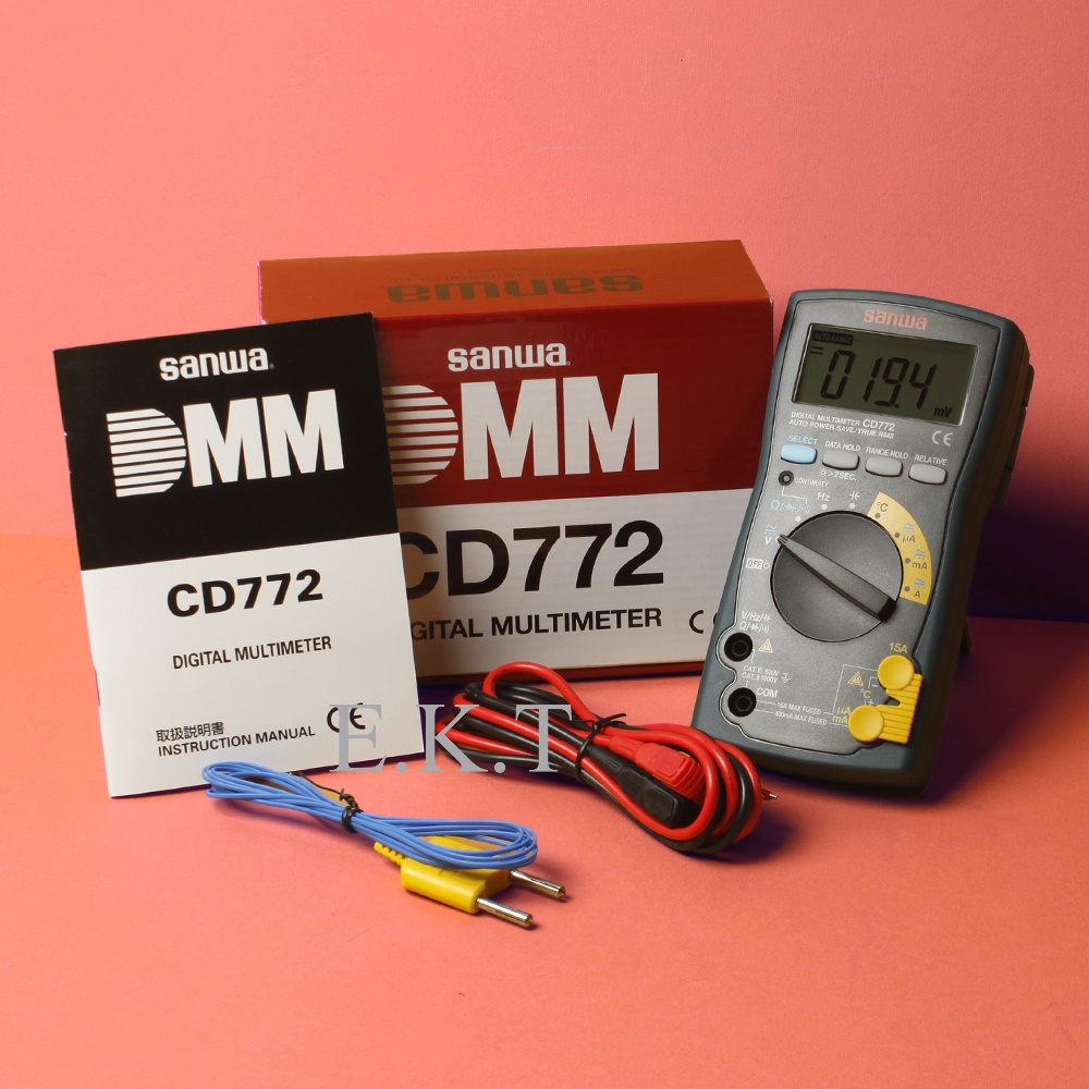 Sanwa CD772 Digital Multimeter 15A ACDC, 1000V ACDC, Resistance