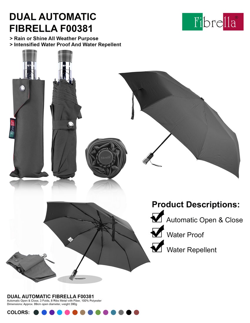 Fibrella Umbrella F00381 (Grey) Lazada PH