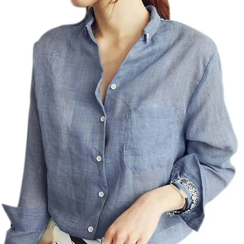 blouse on jeans
