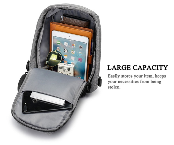 Men Anti-theft Chest Bag Waterproof Travel Bag Multi-pocket Sling Bag