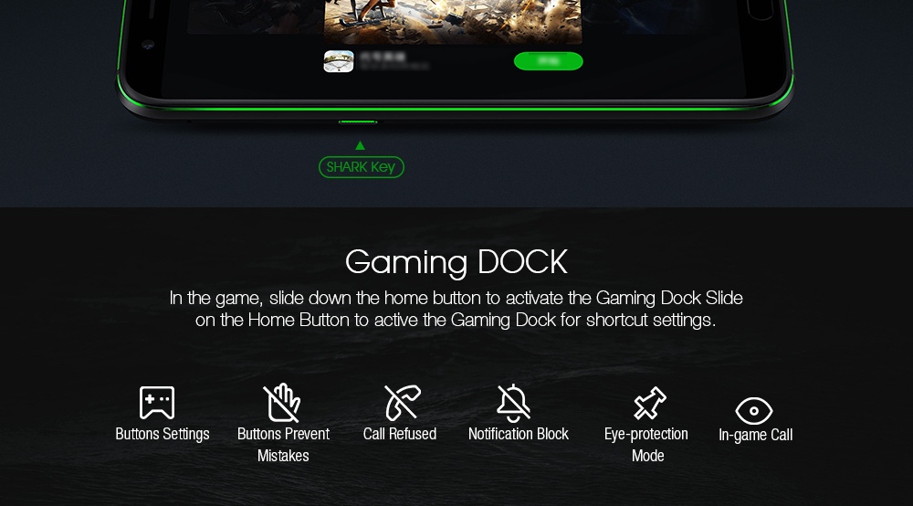 Xiaomi Black Shark Gaming Phone 5.99 Inch Smartphone Snapdragon 845 6GB 64GB Android 8.0 OS 4G LTE - Black